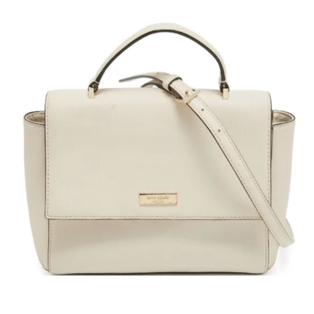 Kate Spade Charline Arbour Hill Top-Handle Satchel with Strap Beige